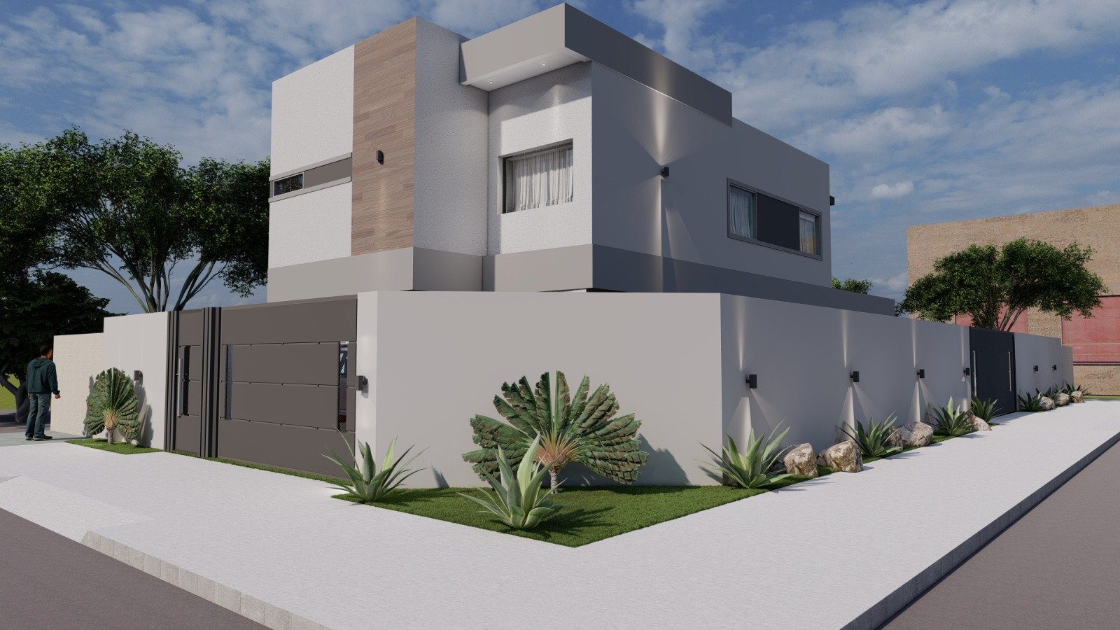 Render 3D del proyecto 02 - Vivienda Ruben Aranda - Luque (ESTRELLA)
