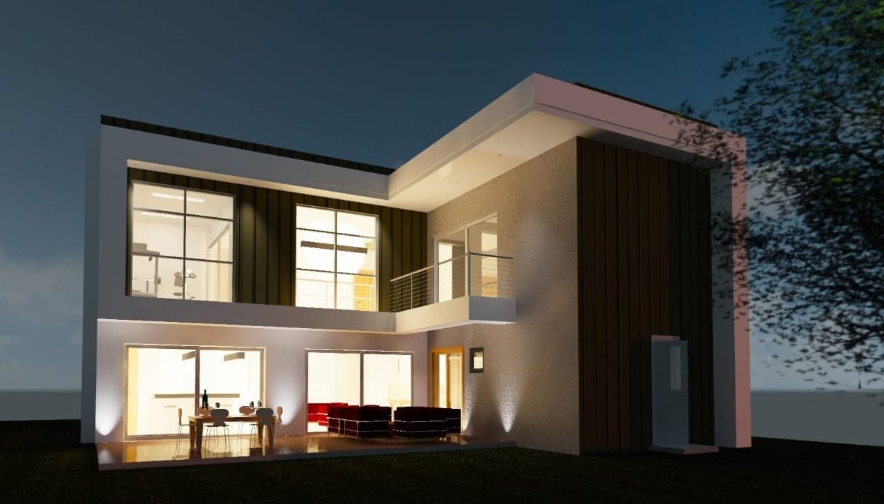 Render del proyecto Casa + Terreno en pozo de OGA Constructora